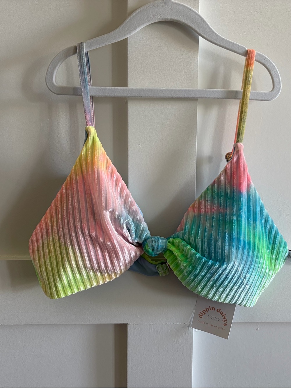 Dippin Daisys, Knot-Front Multicolor Gradient Bikini - Pink & Aqua - Picture 7 of 16